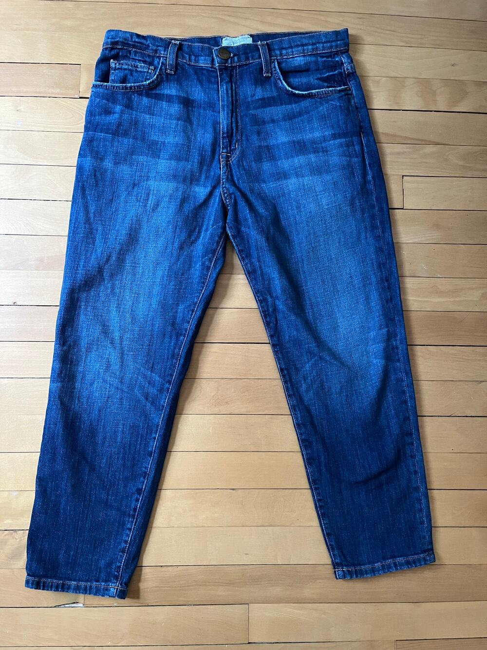 👟🕊️ Current/Elliott The Slouchy Carrot Straight Jeans Whirlwind Blue Size 28